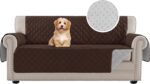 PrinceDeco Couch Covers for 3 Cushion Couch Quilted Sofa Slipcovers Water Resistant and Anti-Slip Furniture Protector Sofa Cover Pet Friendly Seat Width to 68"(Sofa, Brown) - Image 3