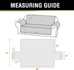 PrinceDeco Couch Covers for 3 Cushion Couch Quilted Sofa Slipcovers Water Resistant and Anti-Slip Furniture Protector Sofa Cover Pet Friendly Seat Width to 68"(Sofa, Brown) - Image 4