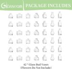 Glasseam Clear Glass Vases for Centerpieces: Mini Flower Vase Set 42Pcs Bud Vases in Bulk - Modern Small Vases for Home Room Wedding Party Dining Table Center Decor - Image 8