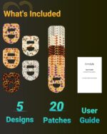 Omnipod 5 Adhesive Patches Waterproof, 20 Pack Amolyfe Omnipod Overpatches with Stretchable Strap, Breathable, Long-Lasting Medical Adhesive, Premium Hinged Tin (Fall) - Image 3