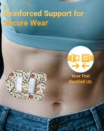 Omnipod 5 Adhesive Patches Waterproof, 20 Pack Amolyfe Omnipod Overpatches with Stretchable Strap, Breathable, Long-Lasting Medical Adhesive, Premium Hinged Tin (Fall) - Image 4