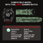 Bandkids 22mm Camo Band for Garmin Fenix 5/6/7,Fenix 6 Pro,Fenix 5 Plus Watch, Quickfit Adjustable Waterproof Sport Silicone Bands for Garmin Approach S62/S60,Quatix 6/5,Forerunner 935/945 - Image 5