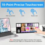Maxfree Portable Monitor Touchscreen, 13" 1080P 10-Point Touch Screen Monitor with Kickstand & Speaker, Plug & Play, Laptop Screen Extender for Laptop/Windows/MacOS/Android/PS4/5/Xbox/iPad - Image 3