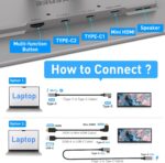 Maxfree Portable Monitor Touchscreen, 13" 1080P 10-Point Touch Screen Monitor with Kickstand & Speaker, Plug & Play, Laptop Screen Extender for Laptop/Windows/MacOS/Android/PS4/5/Xbox/iPad - Image 7