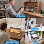 Maxfree Portable Monitor Touchscreen, 13" 1080P 10-Point Touch Screen Monitor with Kickstand & Speaker, Plug & Play, Laptop Screen Extender for Laptop/Windows/MacOS/Android/PS4/5/Xbox/iPad - Image 9