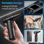 Electric Compressed Air Duster 330000 RPM - Cordless Rechargeable Air Blower for PC/Computer Cleaning, Keyboard, Electronics, Car & Home Dusting, Replaces Air Cans (Powered Turbo Fan Duster) - Image 8