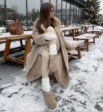 Hi Clasmix Fleece Lined Leggings Women - Seamless Thermal Winter High Waisted Tummy Control Thick Warm Yoga Pants - Image 3