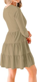 Women's Casual Summer Dress Sexy V Neck Short Sleeve Flowy Ruffle 2024 Trendy Short Mini Dresses - Image 4