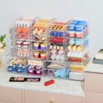 Makeup Organizer Storage With 30 Drawers, 6 Pack Desktop Office Supplies, Desk Organizers, Clear Desk Accessories, Dustproof Drawer Organizer and Storage for Make Up, Jewelry, Pen etc - Image 5
