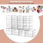 Makeup Organizer Storage With 30 Drawers, 6 Pack Desktop Office Supplies, Desk Organizers, Clear Desk Accessories, Dustproof Drawer Organizer and Storage for Make Up, Jewelry, Pen etc - Image 7