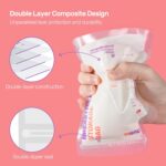 Nuliie 120 Pcs Breastmilk Storage Bags, 8 OZ Breast Milk Storing Bags, BPA-Free, Milk Storage Bags with Pour Spout for Breastfeeding, Self-Standing Bag, Space Saving Flat Profile - Image 5