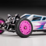 INJORA Pre-Mounted Pin Buggy Tires & Wheels for 1/24 Losi Micro-B, 4pcs(Magenta) - Image 8