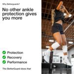 BETTERGUARDS 3.0 Ankle Brace, Ultra-Light Compression Support for Sprains & Injury Recovery, Double Sleeve Wrap for Men & Women, Ideal for Basketball, Soccer & All Sports (White, M, Left) - Image 8