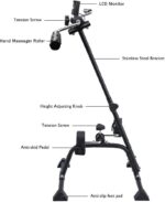 Pedal Exerciser Bike Hand Arm Leg and Knee Peddler Adjustable Fitness Equipment for Seniors, Elderly Home Pedal Exercise Bike for Total Body, with Gift Box & Monitor - Image 4