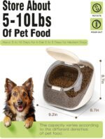 LivLab Mker Dog Food Storage Container, 5-10 lbs Pet Food Storage Bin, Measuring Cup, Cat Treat jar with Lids, Dry Food Storage Container for Rice and Grain - Image 6