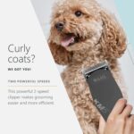 Wahl Pro Animal Curly Coat - KM 2-Speed Pro Clipper - Cat & Dog Grooming Clipper for Pet Care - Great for Poodles & Golden Doodles - Includes 2 Stainless Steel Guide Combs - Gunmetal - Image 4