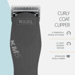 Wahl Pro Animal Curly Coat - KM 2-Speed Pro Clipper - Cat & Dog Grooming Clipper for Pet Care - Great for Poodles & Golden Doodles - Includes 2 Stainless Steel Guide Combs - Gunmetal - Image 5