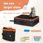 Cat Enclosed Travel Litter Box Kit with Lid Odorless Dustless, Lightweight Cat Portable Foldable Litter Box for Indoor and Car - Image 3