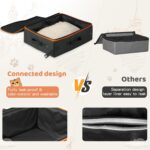 Cat Enclosed Travel Litter Box Kit with Lid Odorless Dustless, Lightweight Cat Portable Foldable Litter Box for Indoor and Car - Image 6
