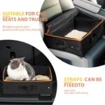 Cat Enclosed Travel Litter Box Kit with Lid Odorless Dustless, Lightweight Cat Portable Foldable Litter Box for Indoor and Car - Image 7