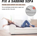 45D Couch Cushion Support for Sagging Seat, 22'' Insert Pads Couch Supports for Sagging Cushions Sofa Furniture Seat Cushion Under Sag Repair, Curved High Density Foam Replacement(Black 2pcs) - Image 8