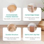 Stackable Bentwood Stool Set of 4, 18" Round Stacking Backless Nesting Stools，Anti-Slip Felt Pad,School Chairs，Suitable for classrooms, Dining Rooms, Kitchens，Birch - Image 6
