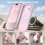 Ktele Magnetic for iPhone 17 Pro Max Case [Compatible with Magsafe] [Premium Silicone Satin-Smooth Touch] Slim Shockproof Anti-Scratch Microfiber Lining Case, 6.9 inch, Chalk Pink - Image 4