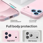 Ktele Magnetic for iPhone 17 Pro Max Case [Compatible with Magsafe] [Premium Silicone Satin-Smooth Touch] Slim Shockproof Anti-Scratch Microfiber Lining Case, 6.9 inch, Chalk Pink - Image 6