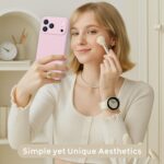 Ktele Magnetic for iPhone 17 Pro Max Case [Compatible with Magsafe] [Premium Silicone Satin-Smooth Touch] Slim Shockproof Anti-Scratch Microfiber Lining Case, 6.9 inch, Chalk Pink - Image 8