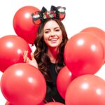 Red Black Sequin Birthday Ear Headband - Cupcake Detail Hair Accessory for Birthday Bash, Theme Park & Celebration Events - Image 4