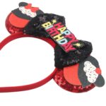 Red Black Sequin Birthday Ear Headband - Cupcake Detail Hair Accessory for Birthday Bash, Theme Park & Celebration Events - Image 8