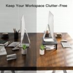 HUANUO Monitor Stand, Monitor Stand Riser 3 Height Adjustable, Monitor Riser with Airflow Vents, Laptop Stand for Desk, Laptop Riser, Desk Organizer for Monitor, 15.6" Laptop, PC, Printer - Image 6