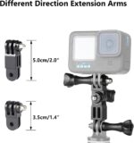 HSU Grab Bag for GoPro, Including Quick Release Buckle Mount, J-Hook Buckle Mount, 3-Way Pivot Arms, Flat and Curved Adhesive Mounts, Thumbscrews and Wrench - Image 4
