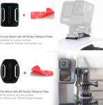 HSU Grab Bag for GoPro, Including Quick Release Buckle Mount, J-Hook Buckle Mount, 3-Way Pivot Arms, Flat and Curved Adhesive Mounts, Thumbscrews and Wrench - Image 8