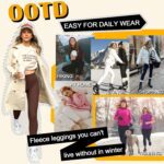 FULLSOFT Fleece Lined Leggings Women Tummy Control High Waisted Workout Winter Warm Soft Yoga Pants - Image 5