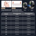 Smart Health Ring for Women Men, Fitness Tracker Ring with Heart Rate, Blood Oxygen, Sleep Tracker, Step Tracker, No Subscription Fee, IP68 Waterproof Smart Ring for iphone & Android (Black, 13#) - Image 3