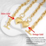 CLASSYZINT 18K Gold Plated Coin Lion Head Pendant Necklace Chunky Paperclip Choker Necklace For Gifts On Birthday Holidays For Women Girls - Image 5