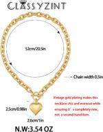 CLASSYZINT 18K Gold Plated Coin Lion Head Pendant Necklace Chunky Paperclip Choker Necklace For Gifts On Birthday Holidays For Women Girls - Image 6