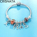 Complete Initial A-Z 26 Letter Dangle Charms, 925 Sterling Silver Dangling CZ Stone Alphabet Beads, fits European Bracelet Necklace, Gift for Mother/Dad/Daughter/Son/Sister/Birthday - Image 7