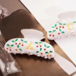 Initial Cherry Hair Clips for Women - Teen Girl Gifts Trendy Stuff, Fashion Letter Claw Clips Durable Hair Clip Cherry Print Hair Accessories | Wedding Bridesmaid Birthday Gifts, Letter B - Image 5