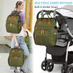 KABAQOO Diaper Bag Backpack with Detachable Changing Station, Large Capacity Baby Diaper Bags for Boys & Girls, Baby Registry Search Stuff & Shower Gifts, Newborn Essentials Must Haves, Army Green - Image 7