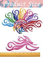 2 Pairs Flame Iron Patches,Tribal Embroidery Cloth Patches for Clothing Repair,Fire Large Iron on Patches for Jeans Hat Dress Pant Outfit Embellishment (Sky Blue) - Image 4