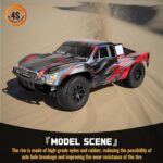 Pre-Glued RC 1/10 Short Course Truck Tires and Wheels Set 12mm Hex for Traxxas Slash 4x4 BL-2S 2WD Losi SCT Redcat Blackout SC HPI, with Foam Inserts - Image 7