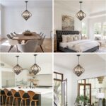 Farmhouse Chandeliers for Dining Room, 6-Light Rustic Dining Room Light Fixture Over Table, Wood Black Hanging Pendant Lights Kitchen Island, Boho Chandelier for Bedrooms Entryway Living Room - Image 8