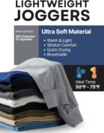 3 Pack Boys Lightweight Jogger Pants, Youth Athletic Sweatpants, Kids Toddlers Clothes Apparel - Image 3