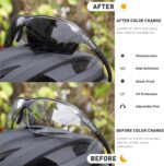 SCVCN Photochromic Sunglasses Sports Cycling Glasses for Men Women Youth Clear Glasses UV400 Protection MTB Running S87 - Image 4