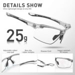 SCVCN Photochromic Sunglasses Sports Cycling Glasses for Men Women Youth Clear Glasses UV400 Protection MTB Running S87 - Image 5