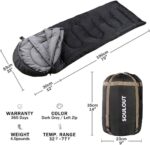 3-4 Season Sleeping Bag for Adults & Kids, Lightweight Warm Cold Weather Camping Bag with Waterproof Compression Sack – Portable for Hiking, Backpacking, Traveling & Outdoor Adventures - Image 3