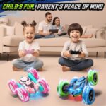 Upgraded RC Car for Kids, 360° Rotating Double Sided Stunt Vehicle with Headlights, 2.4GHz 4WD Remote Control Car, USB-C Rechargeable Electric Toy, Birthday for Boys & Girls - Image 6