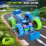 Upgraded RC Car for Kids, 360° Rotating Double Sided Stunt Vehicle with Headlights, 2.4GHz 4WD Remote Control Car, USB-C Rechargeable Electric Toy, Birthday for Boys & Girls - Image 7